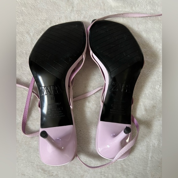 Lavender strappy Zara heels - Picture 4 of 4